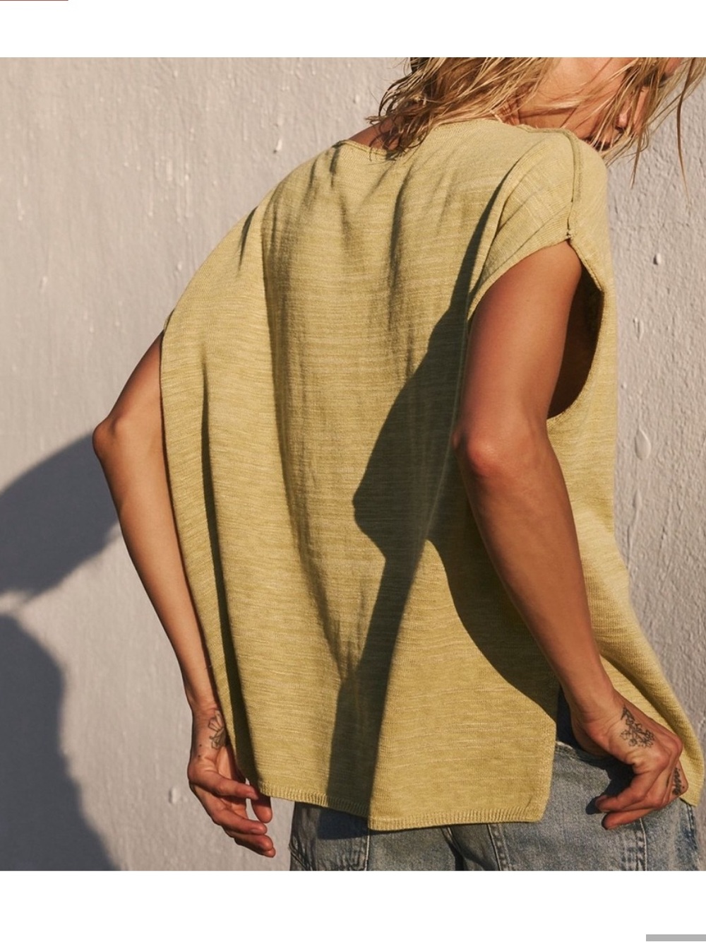 NWOT Free People Marina Del Sol Sweater Top Tee - Picture 8 of 8